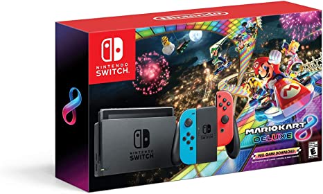 NINTENDO SWITCH 2DA VERSION + MARIO KART 8 DELUXE 32GB NEON AZUL / ROJO